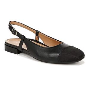 VIONIC Petaluma Leather Slingback Cap Toe Flats